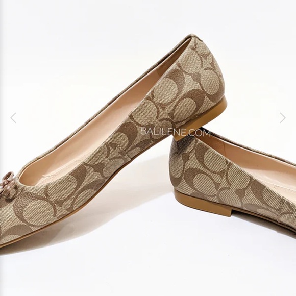 Coach ANNABEL BALLET COACH C2913 KHAKI/SADDLE 6 Flats - Picture 2 of 10
